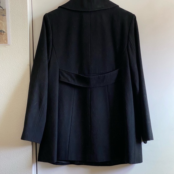 Gently Worn Jones New York Black Pea Coat - Picture 3 of 7